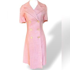 Donna Ricco Vintage Sz6 Double Breasted‎ Lined Wrap Made In USA Blazer Dress